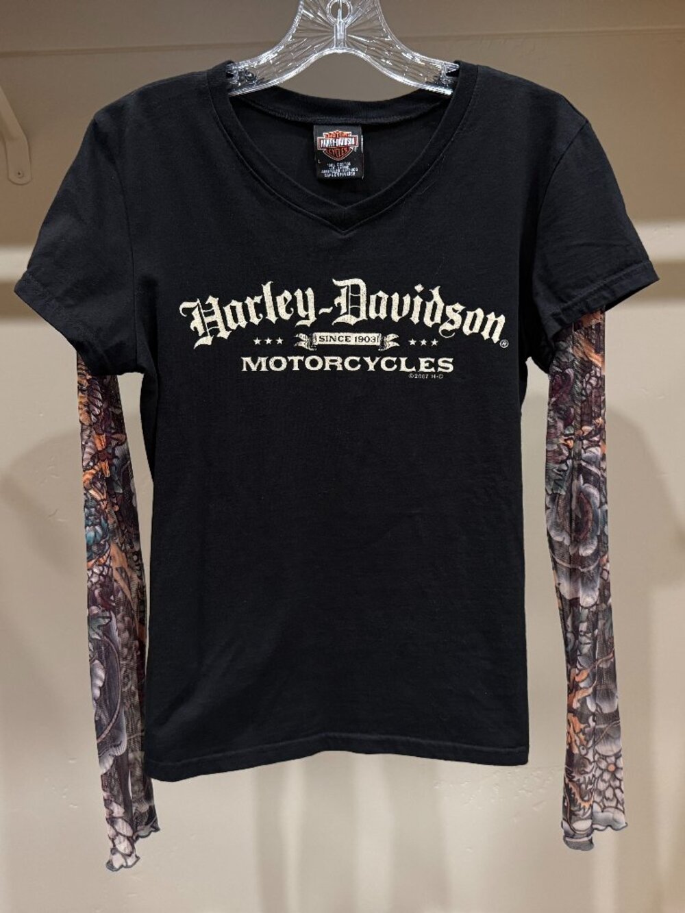 Harley Davidson Tattoo Long Sleeve Shirt Henderson Nevada Size Large